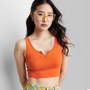 Orange Crop Tank Top